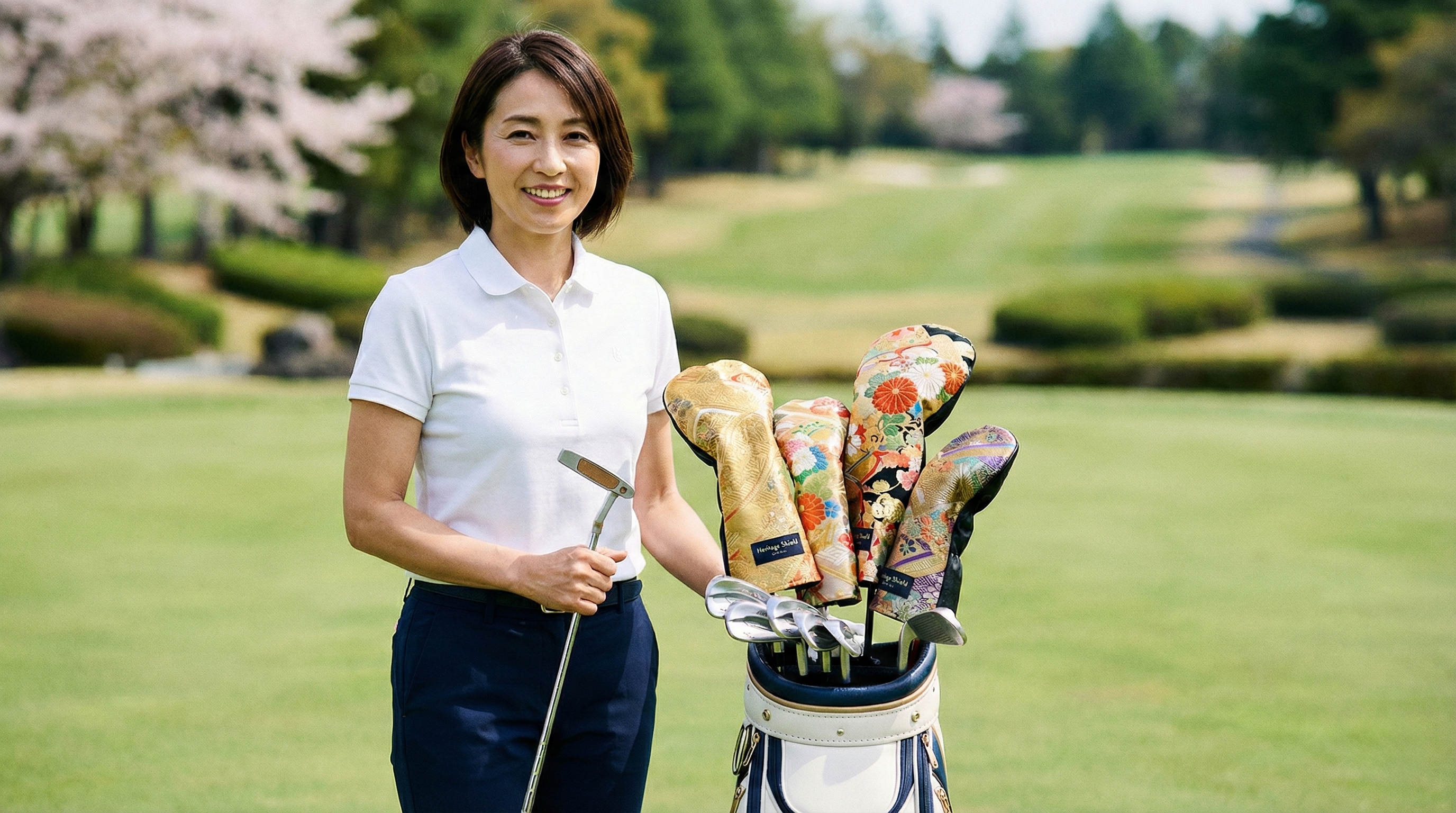 レディースゴルフの新定番。着物リメイクが生む「和モダン」な可愛さで、女子会ゴルフに差をつける【Heritage Shield】